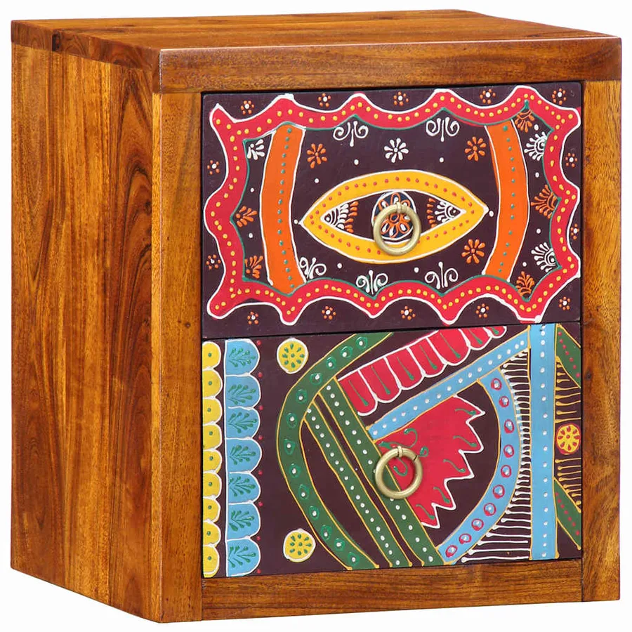 Cabinet de chevet avec tiroir 2 pcs Marron 35 x 30 x 40 cm - 2
