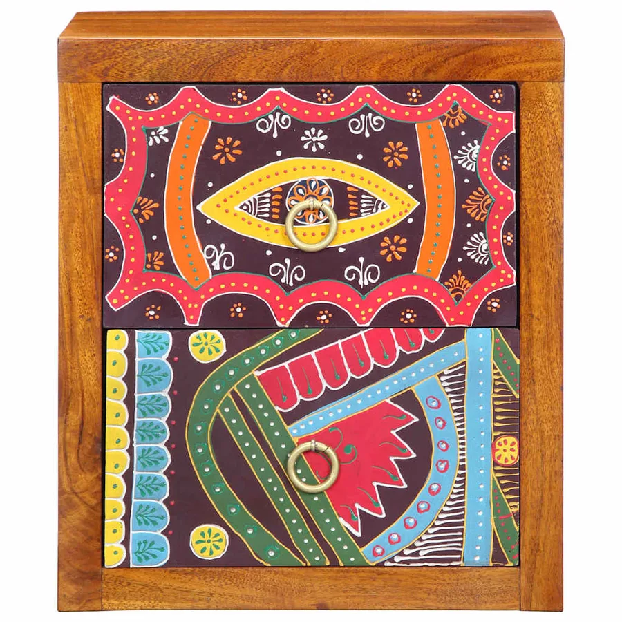 Cabinet de chevet avec tiroir 2 pcs Marron 35 x 30 x 40 cm - 6