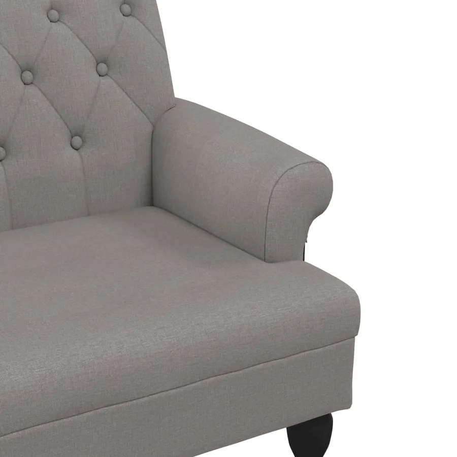 Banc avec dossier taupe 120x62x75,5 cm tissu - 6