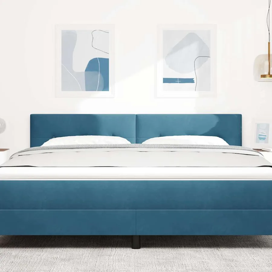 Tête de lit LED avec bandes LED Bleu 180 cm Velours - 3