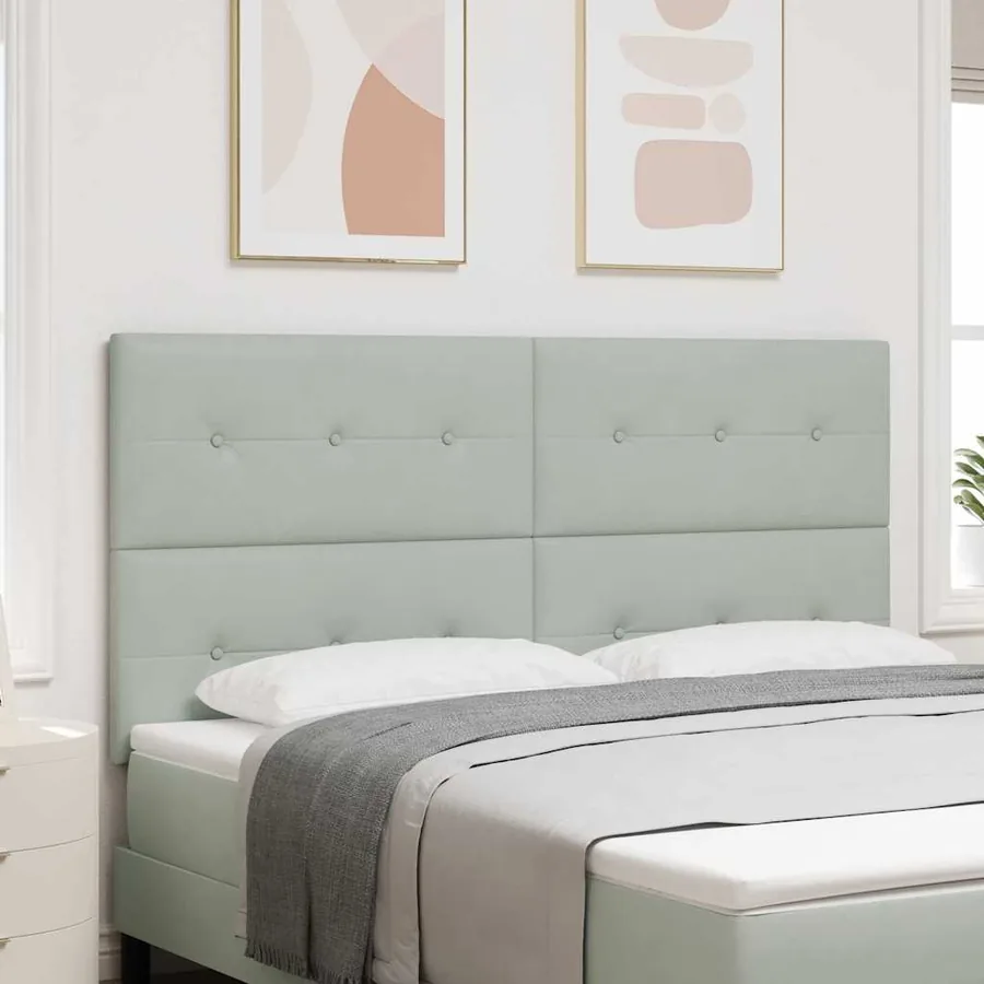 Tête de lit Gris clair 180 cm Velours