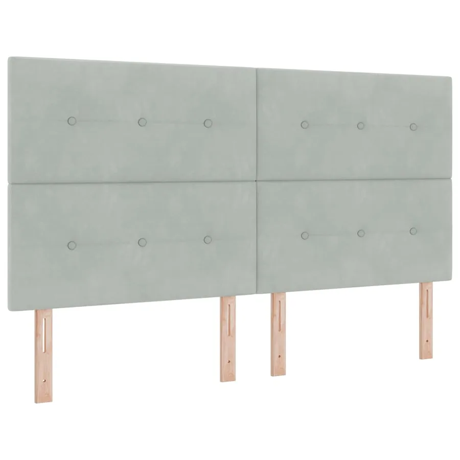 Tête de lit Gris clair 180 cm Velours - 2