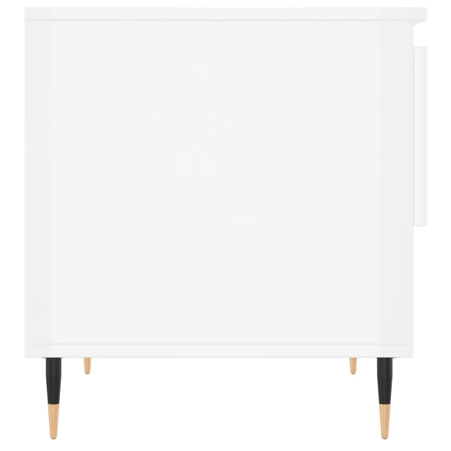 Tables basses 2 pcs blanc brillant 50x46x50cm bois d'ingénierie - 8
