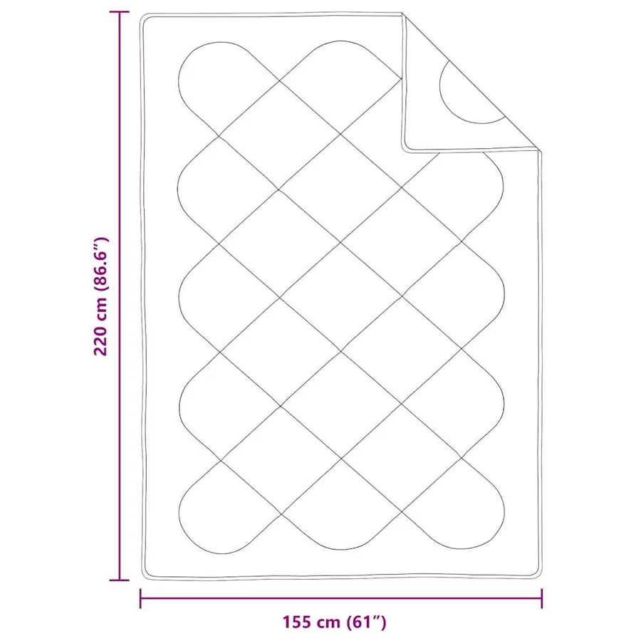 Couette Blanc 220 x 155 x 4 cm Polyester - 10