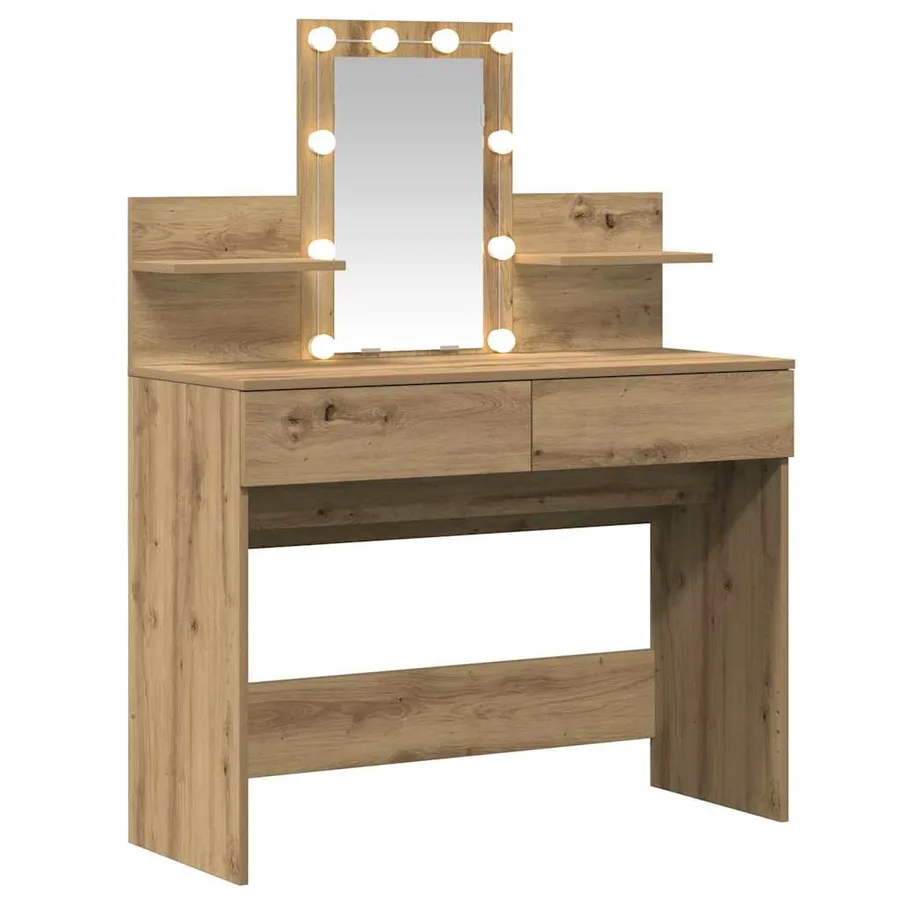 Table de Toilette Chêne artisanal 100 x 40 x 130 cm - 2