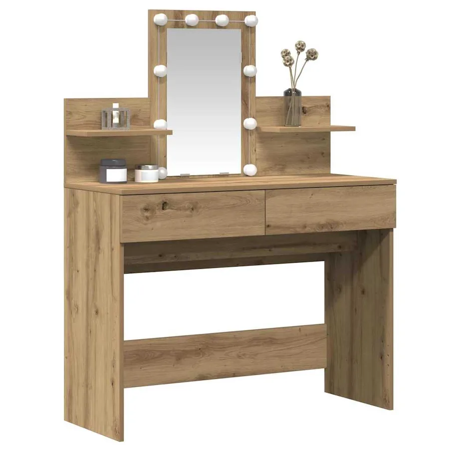 Table de Toilette Chêne artisanal 100 x 40 x 130 cm - 3