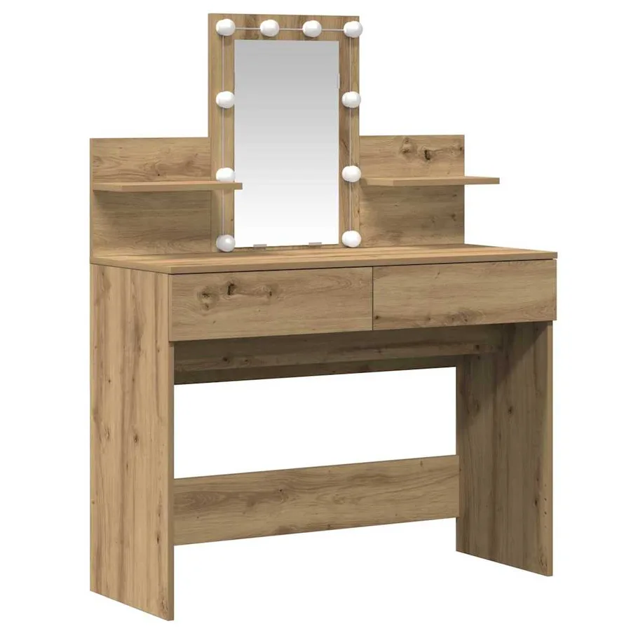Table de Toilette Chêne artisanal 100 x 40 x 130 cm - 4