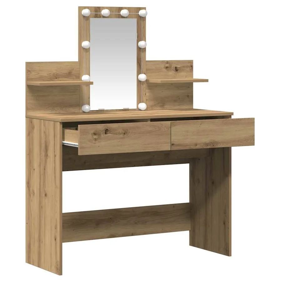 Table de Toilette Chêne artisanal 100 x 40 x 130 cm - 5