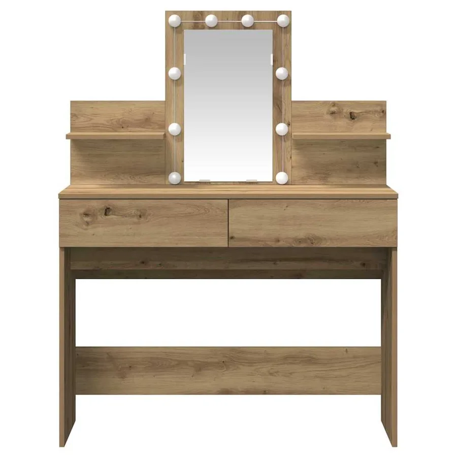 Table de Toilette Chêne artisanal 100 x 40 x 130 cm - 6