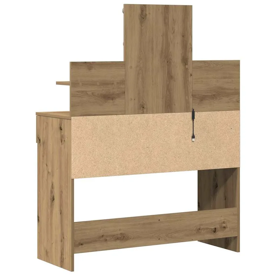 Table de Toilette Chêne artisanal 100 x 40 x 130 cm - 7