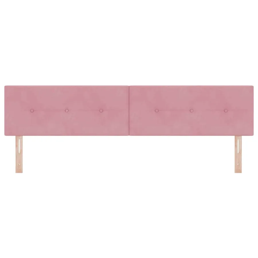 Tête de lit LED avec bandes LED Rose 200 cm Velours - 5