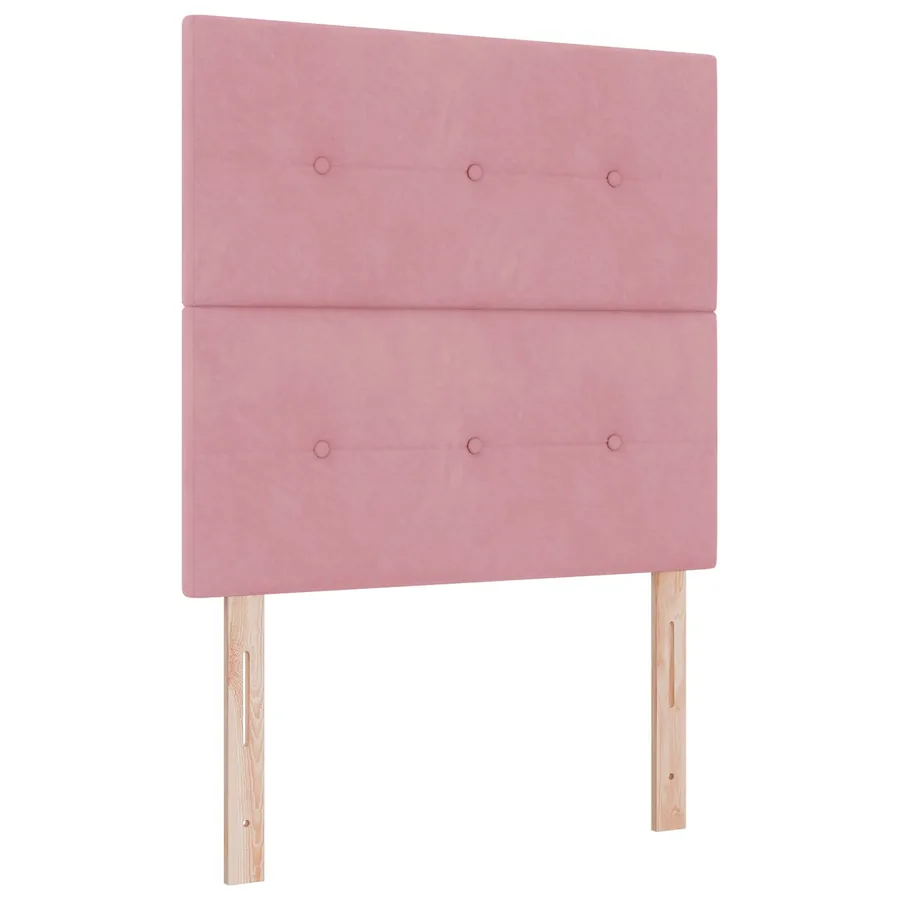 Tête de lit LED avec bandes LED Rose 100 cm Velours - 2
