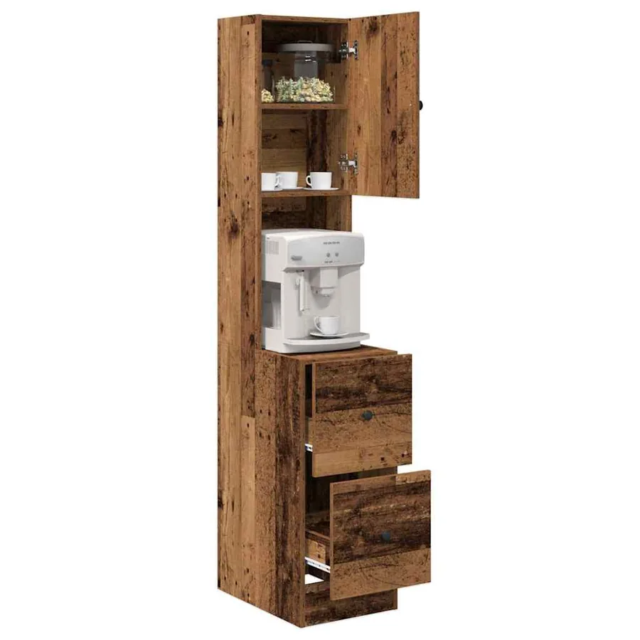 Buffet de cuisine avec tiroir Bois ancien 32 x 50 x 180 cm - 3