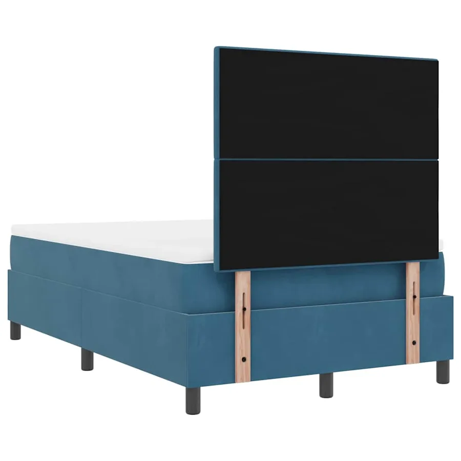Lit à ressort LED Bleu foncé 120 x 200 cm Velours - 10