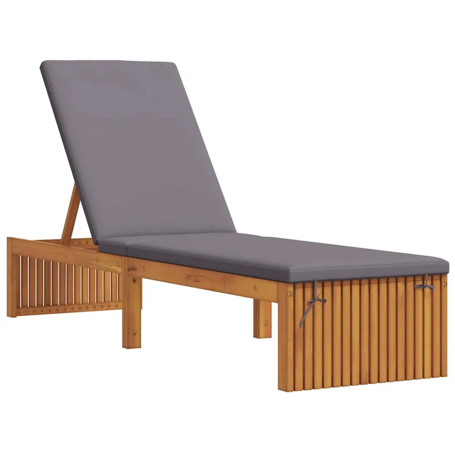 Transat Huile Naturelle 200 x 55 x 94 cm Bois d'acacia massif - 2