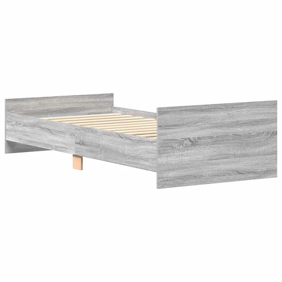 Cadre de lit sans matelas sonoma gris 75x190 cm - 7