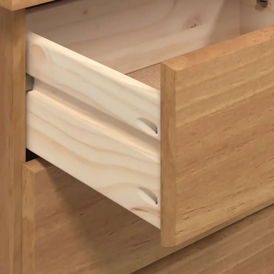 Hutch ASKIM Cire de Miel 91 x 40 x 200,5 cm Bois de pin massif - 13