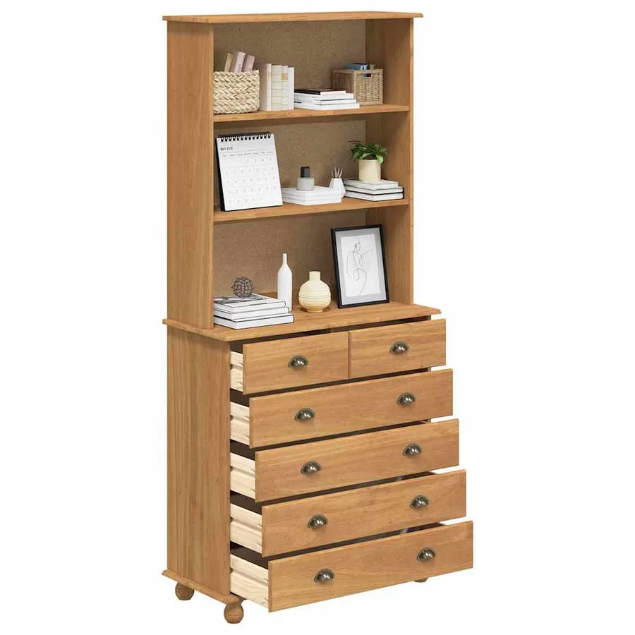 Hutch ASKIM Cire de Miel 91 x 40 x 200,5 cm Bois de pin massif - 3