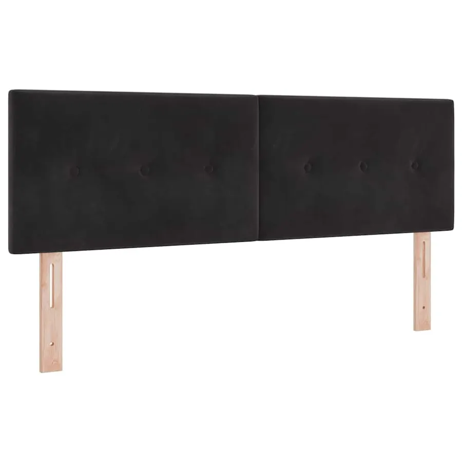 Tête de lit Noir 144 cm Velours - 2