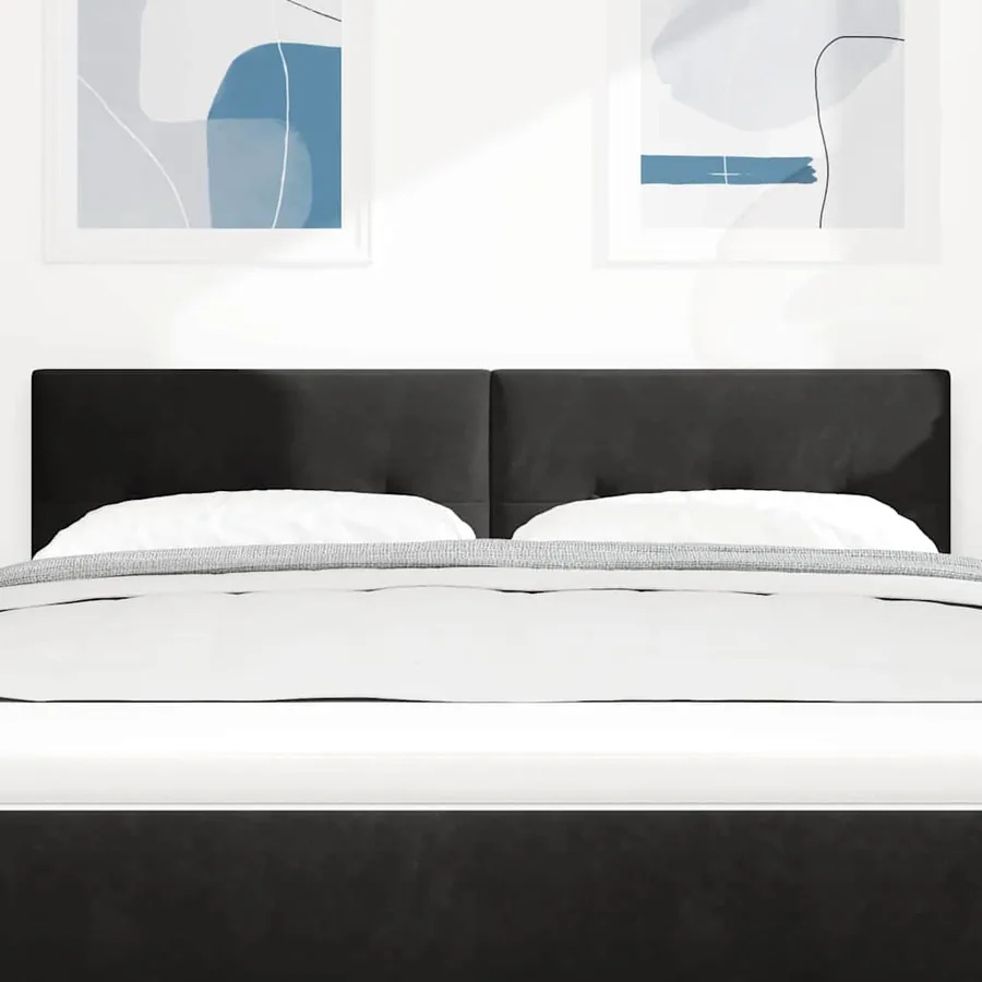 Tête de lit Noir 144 cm Velours - 3