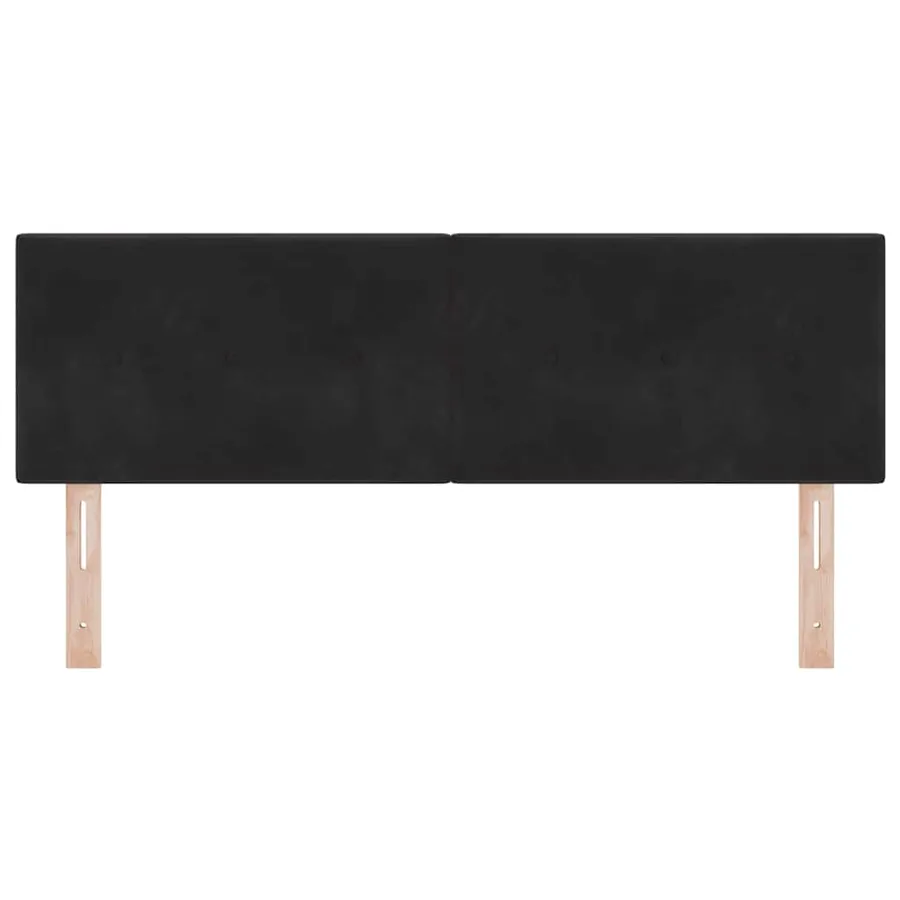 Tête de lit Noir 144 cm Velours - 4