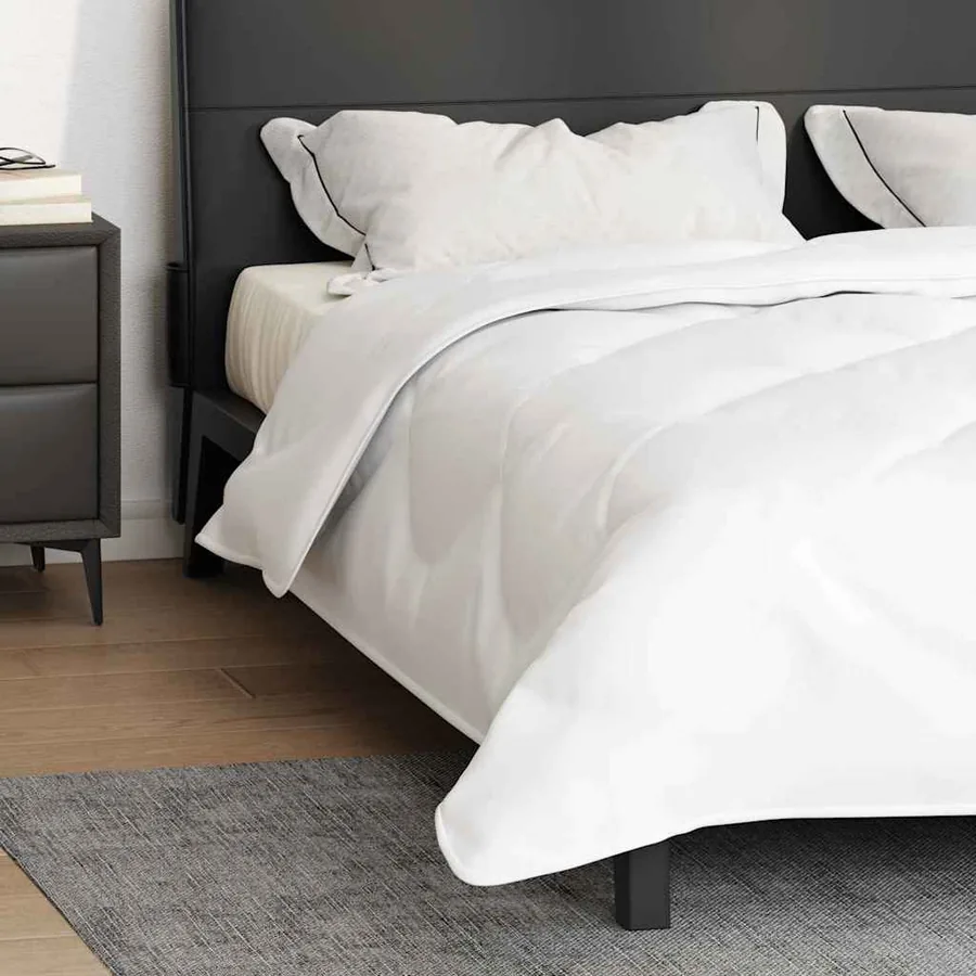 Couette Blanc 240 x 220 x 4 cm Polyester - 5