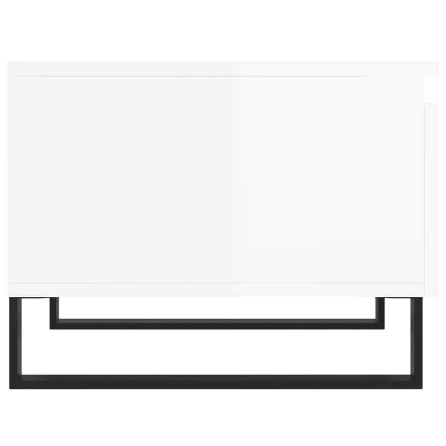 Tables basses 2 pcs blanc brillant 50x46x35cm bois d'ingénierie - 8