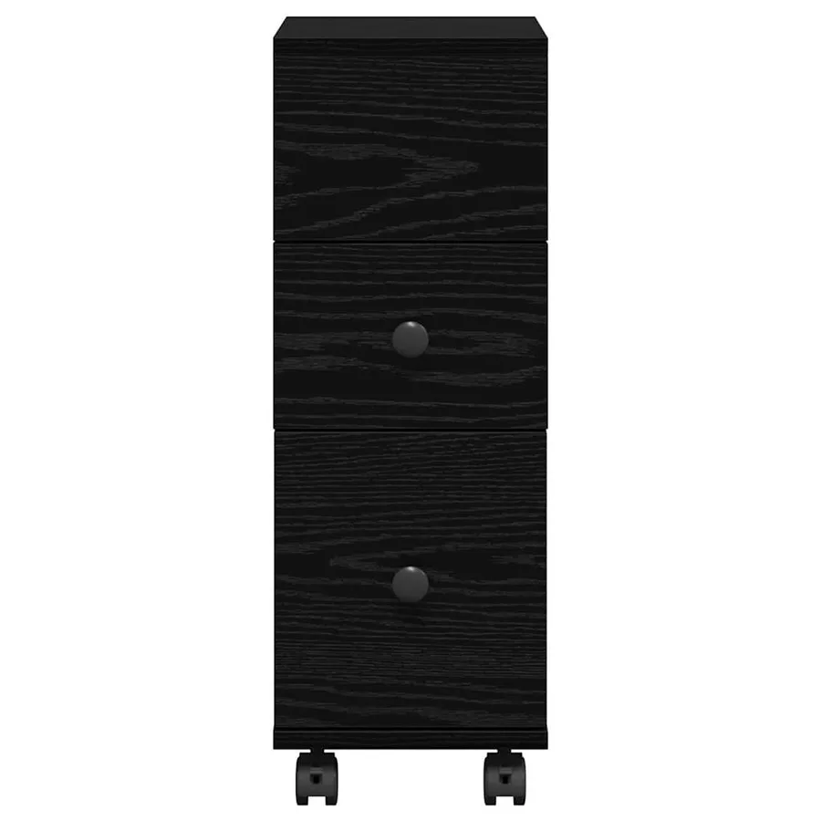 Ensemble de mobilier de salle de bain avec roue Chêne noir - 6