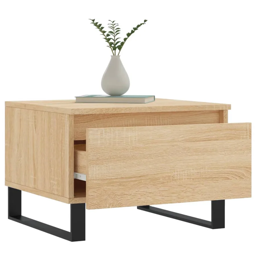 Tables basses 2 pcs chêne sonoma 50x46x35 cm bois d'ingénierie - 4