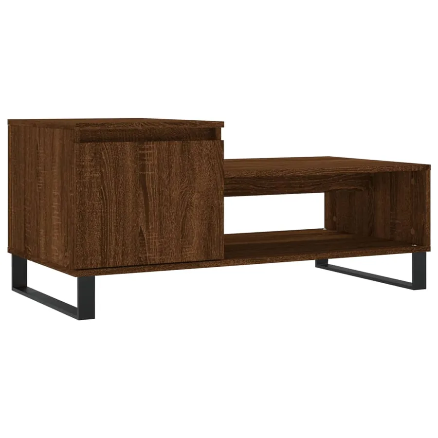 Table basse Chêne marron 100x50x45 cm Bois d'ingénierie - 2