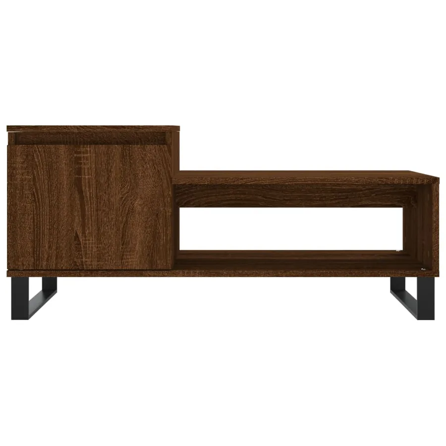 Table basse Chêne marron 100x50x45 cm Bois d'ingénierie - 5