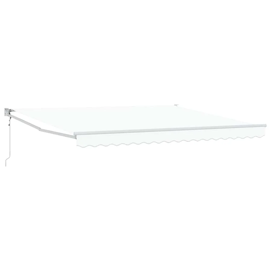 Auvent rétractable Blanc 400 × 300 cm Polyester et métal - 2