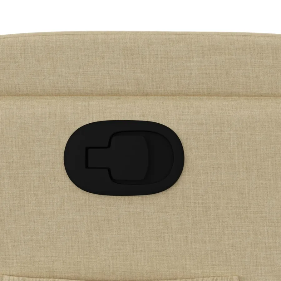 Fauteuil inclinable en tissu crème - 9