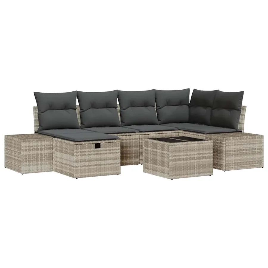 Ensemble de Canapés avec coussin 6 pcs polyrotin - 2