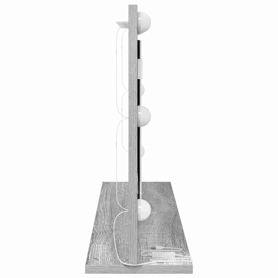 Miroir de vanité Rectangulaire Gris Sonoma 80 x 45 x 18 cm - 5