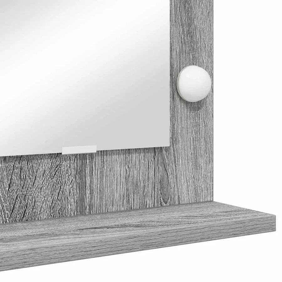 Miroir de vanité Rectangulaire Gris Sonoma 80 x 45 x 18 cm - 7