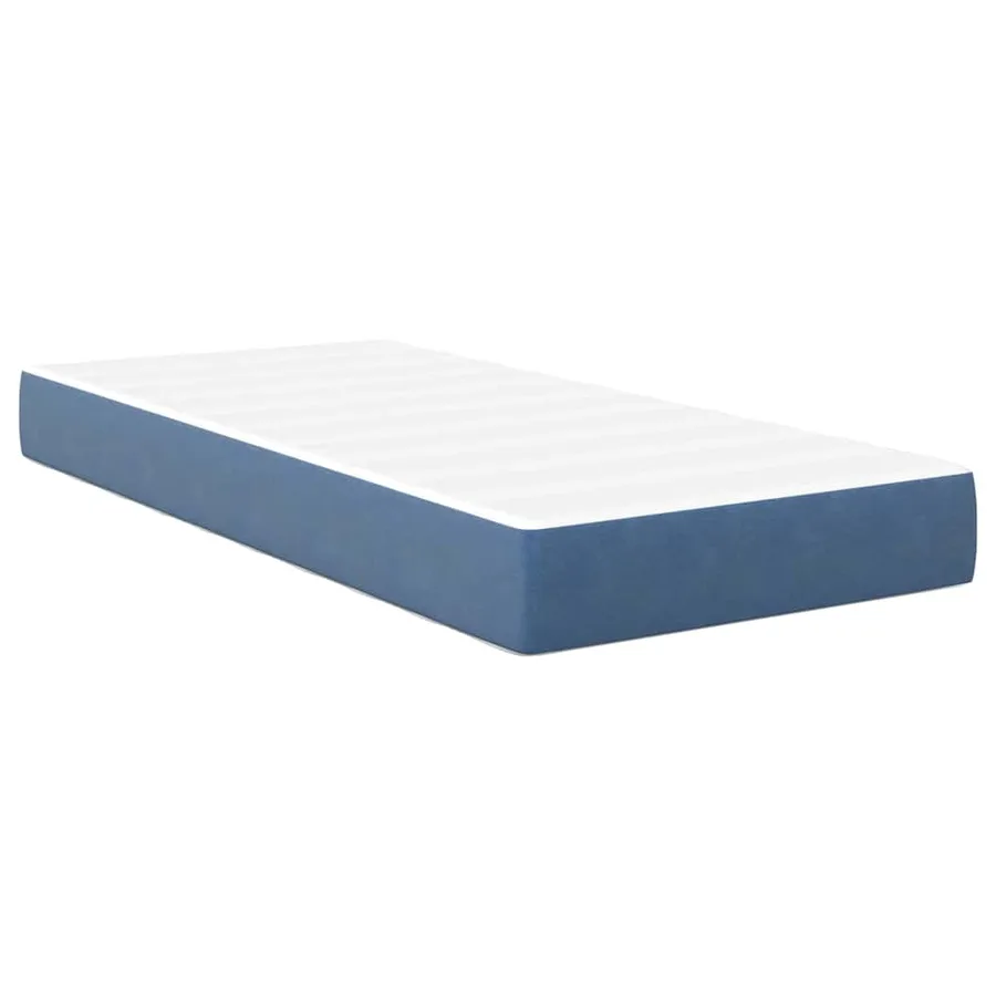 Matelas de Lit avec matelas Bleu 90 x 200 cm tissu - 2