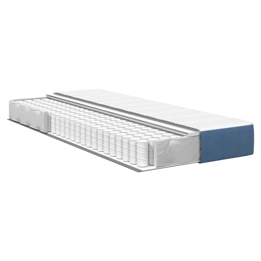 Matelas de Lit avec matelas Bleu 90 x 200 cm tissu - 4