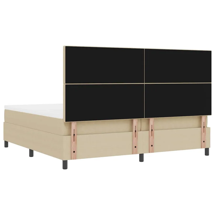 Lit à ressort LED Gris clair et blanc 200 x 200 cm - 10