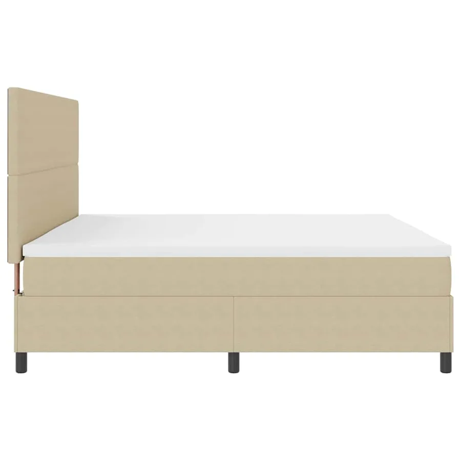 Lit à ressort LED Gris clair et blanc 200 x 200 cm - 9