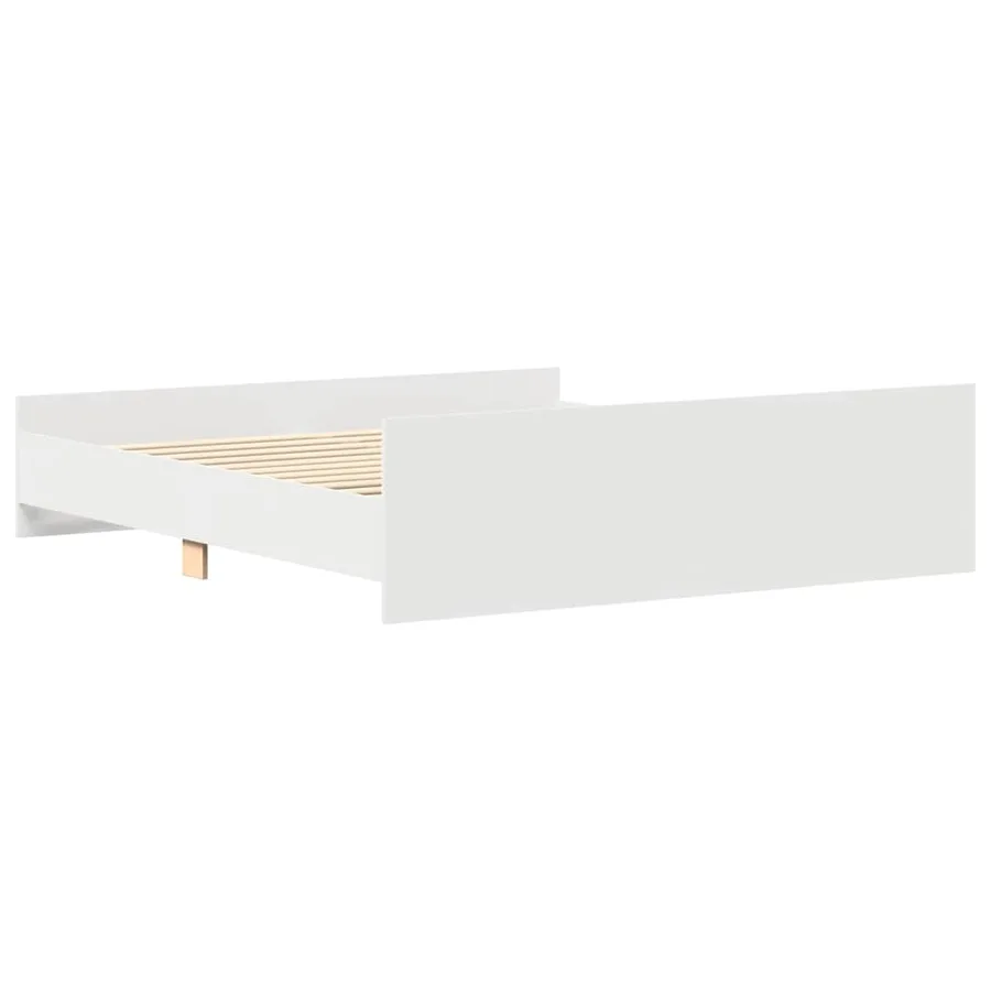 Cadre de lit sans matelas blanc 200x200 cm - 7