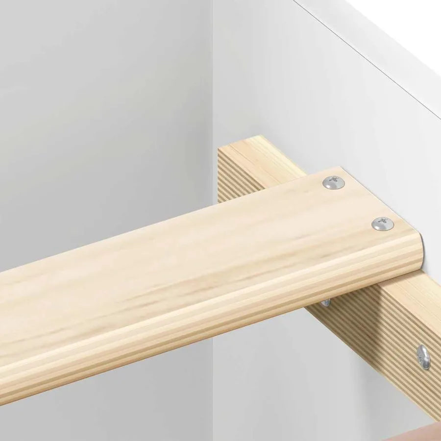 Cadre de lit sans matelas blanc 200x200 cm - 9