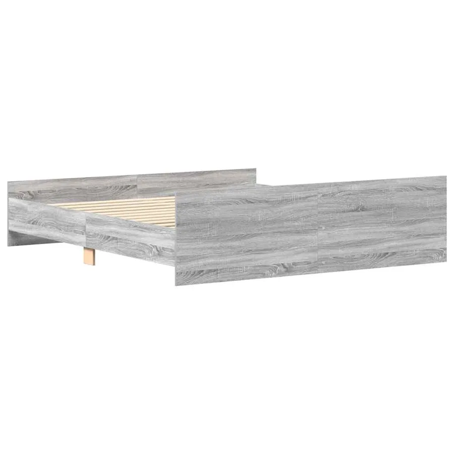 Cadre de lit sans matelas sonoma gris 200x200 cm - 7