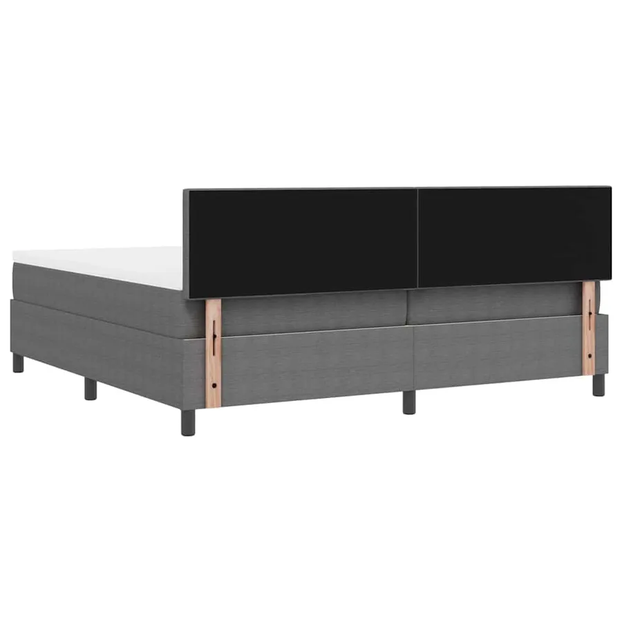 Lit à ressort LED Gris clair et blanc 200 x 200 cm - 10