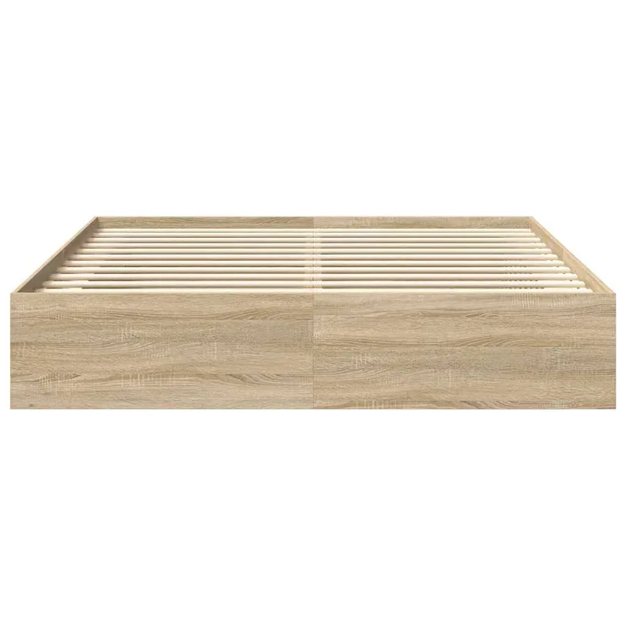 Cadre de lit sans matelas chêne sonoma 180x200 cm - 5