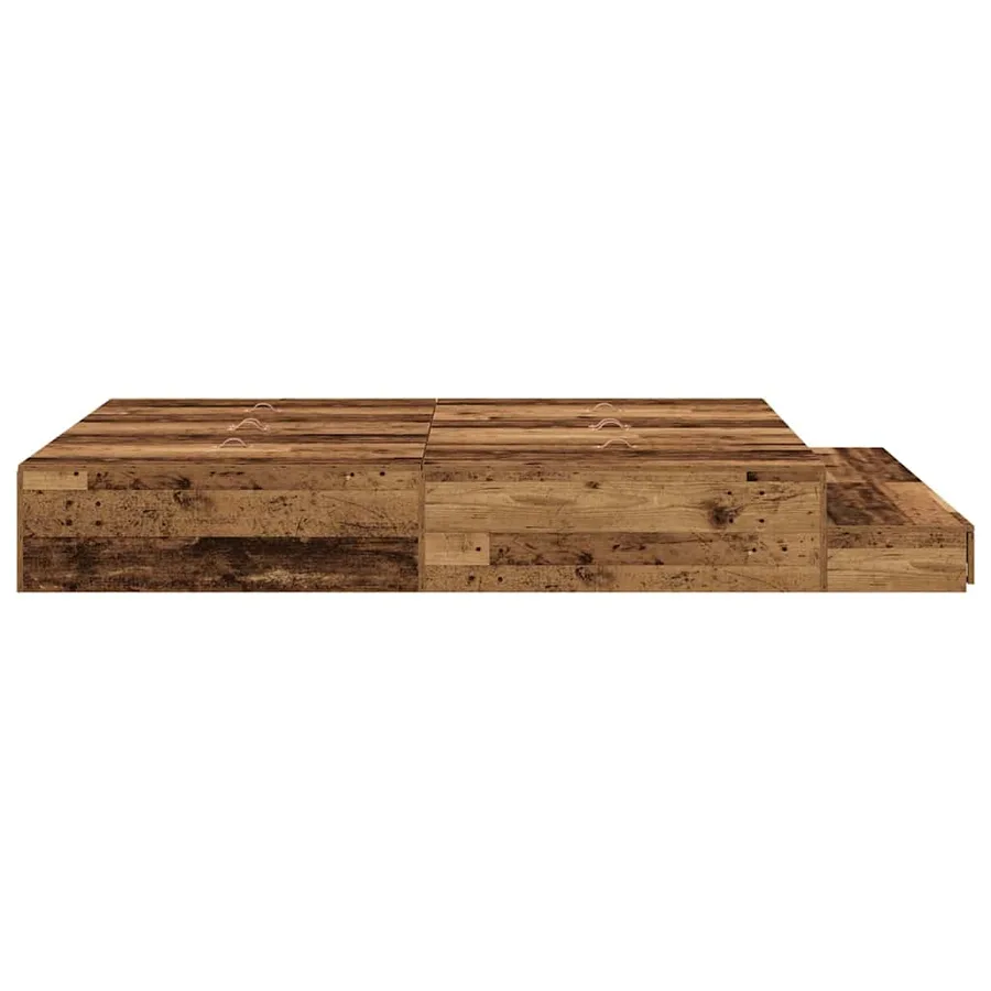 Cadre de lit avec rangement avec tiroir Bois Ancien 160 cm - 7