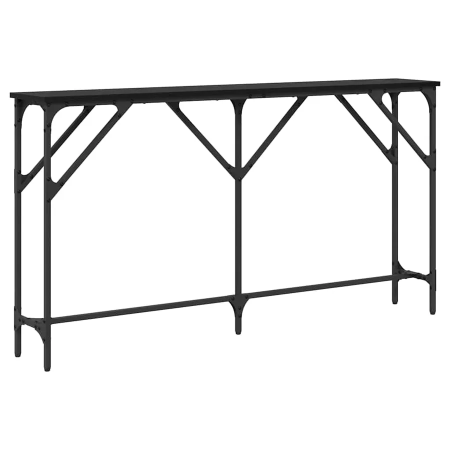 Table console Chêne noir 140 x 23 x 75 cm - 2