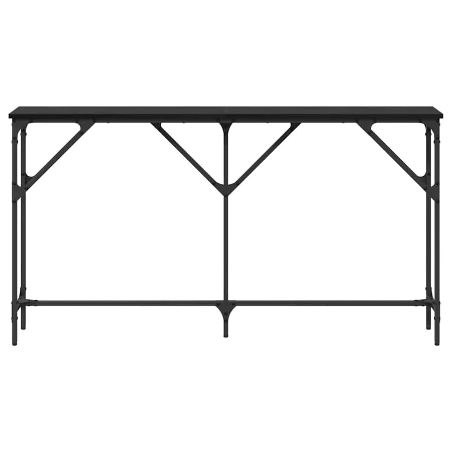 Table console Chêne noir 140 x 23 x 75 cm - 5