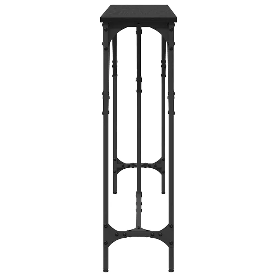 Table console Chêne noir 140 x 23 x 75 cm - 6