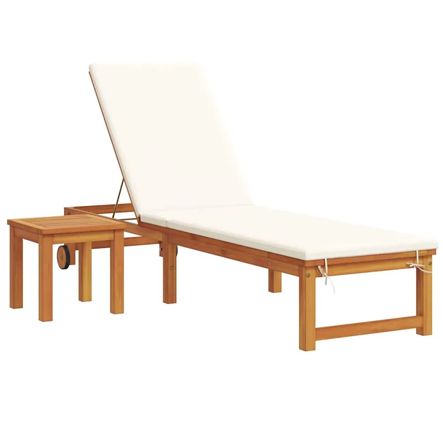 Transat 2 pcs Marron Bois d'Acacia Massif - 2